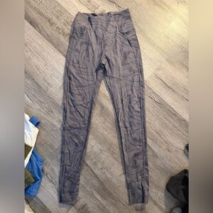 PARAGON Gray Abstract Print High-Waist Leggings